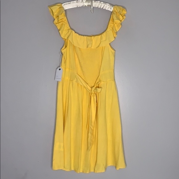 Sunflower yellow Embroidered boho Mini dress summer linen new with tags - Picture 5 of 13